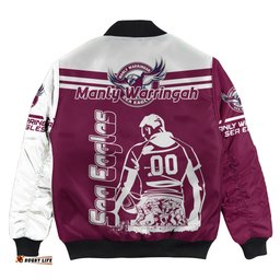 Manly Warringah Sea Eagles Bomber Jacket Personalized Pentagon Style- NRL