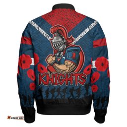 Knights Rugby Bomber Jacket - Custom Anzac Day Knights Bomber Jacket RLT13
