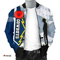 Cowboys Men's Bomber Jacket North Aboriginal Anzac Day