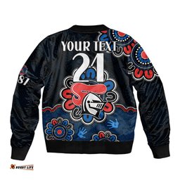 Custom Personalised NRL Newcastle Knights Rugby Novocastrians 1987 Aboriginal Bomber Jacket