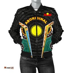 CustomWomen's Bomber Jacket- Aboriginal Lives Matter Style Tornado
