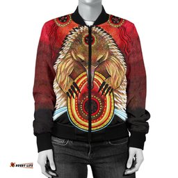 Aboriginal Women's Bomber Jacket - Australian Echidna
