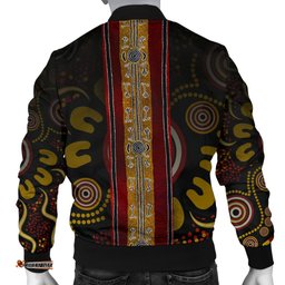 Men Bomber jacket - Aboriginal Dot Panting Art Stripe Lines