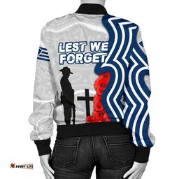 Geelong Women's Bomber Jacket Cats Anzac Day Indigenous