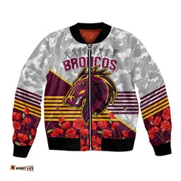 Broncos Rugby ANZAC Day 2024 Bomber Jacket Camouflage Style