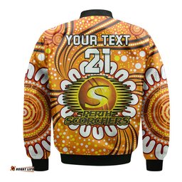 Custom Personalised Perth Scorchers Cricket Bomber Jacket Aboriginal