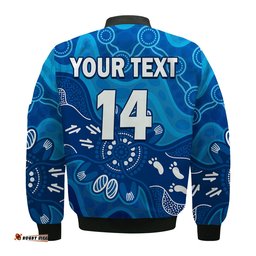 Custom Text And Number NSW Blues Bomber Jacket New South Wales Aboriginal Art