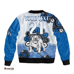 Custom Personalised NRL Canterbury-Bankstown Bulldogs Rugby Berries 1935 Aboriginal Bomber Jacket