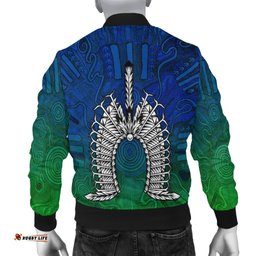 Torres Strait Islander Men's Bomber Jacket - Dhari Mask