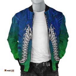 Torres Strait Islander Men's Bomber Jacket - Dhari Mask