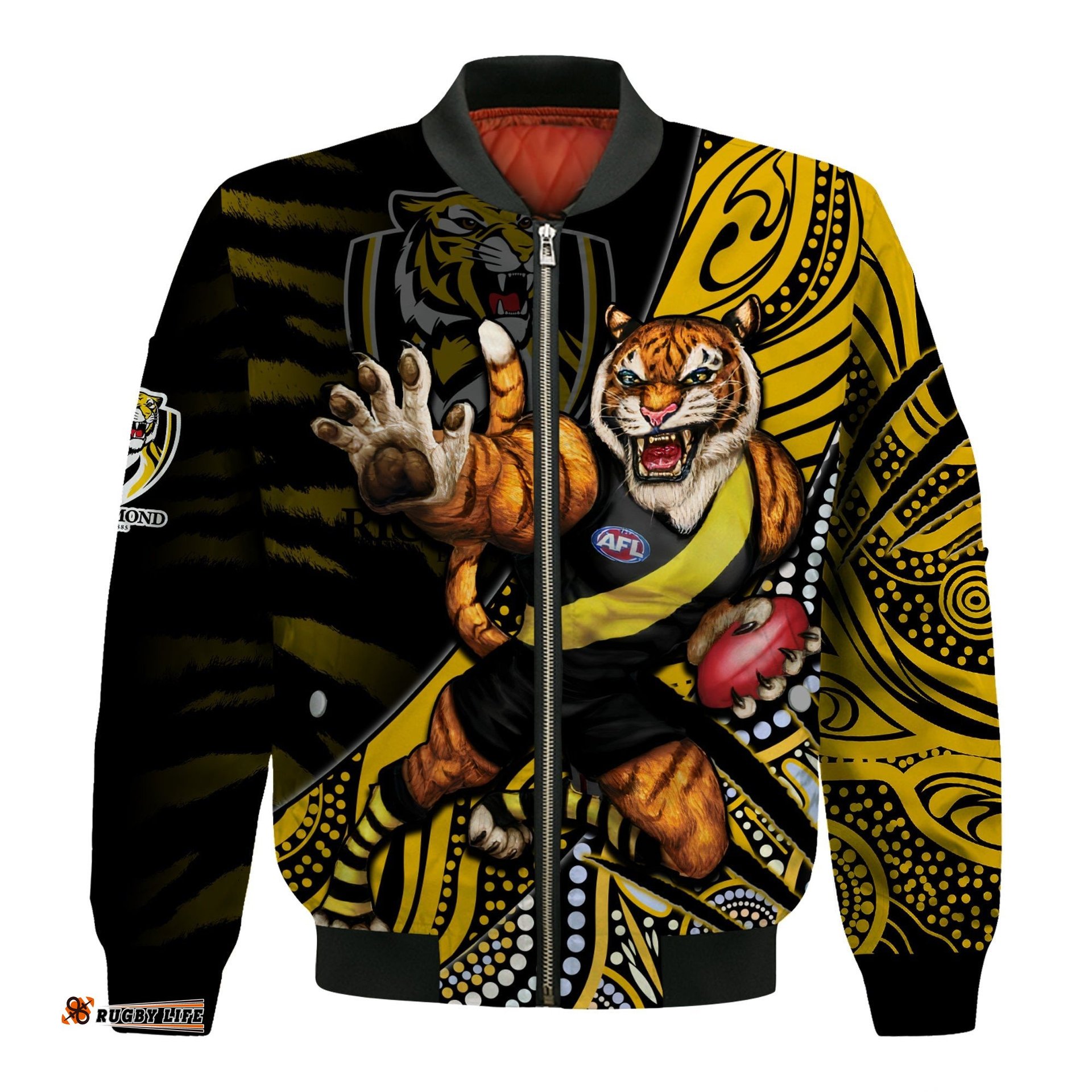 Richmond Football Bomber Jacket Aboriginal Go The Tigers Mascot