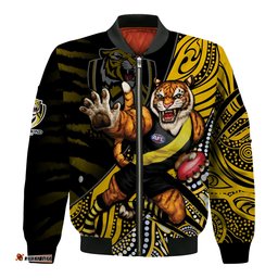 Richmond Football Bomber Jacket Aboriginal Go The Tigers Mascot