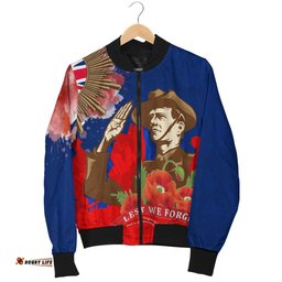 Men Bomber jacket - Aanzac Australia Remember Them