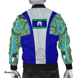 Men's Bomber Jacket - Flag of Torres Strait Islander