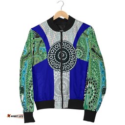 Men's Bomber Jacket - Flag of Torres Strait Islander