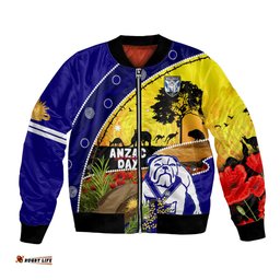 Bulldogs ANZAC Day Bomber Jacket Rosemary Starring Night Style