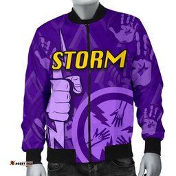 Melbourne All Over Men Bomber Jacket Storm