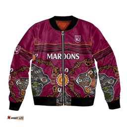 QLD Maroons Rugby Bomber Jacket Queensland Aboriginal Origin