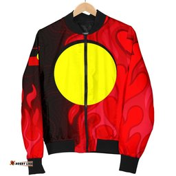 Bomber Jacket - Aboriginal Patterns Jacket Sun Australia Flame - Men