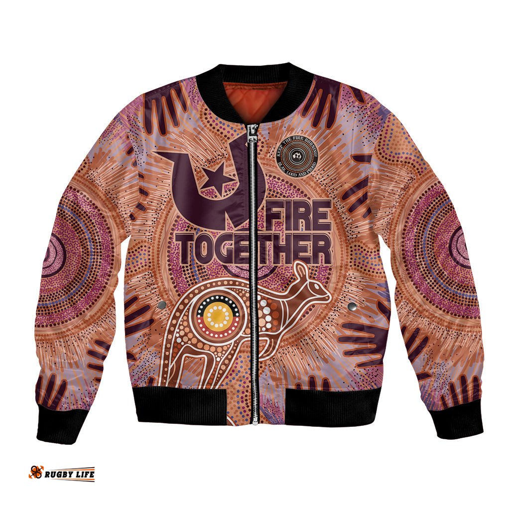 Fire Together NAIDOC 2024 Bomber Jacket Indigenous Cultural Spirit