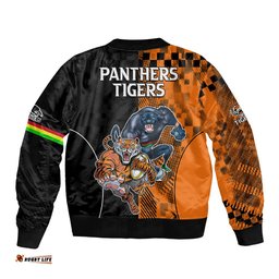 NRL Tigers Combine Panthers Rugby Bomber Jacket Sporty Style