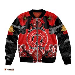 Melbourne Renegades ANZAC 2024 Bomber Jacket Lest We Forget Poppy Mix Camouflage
