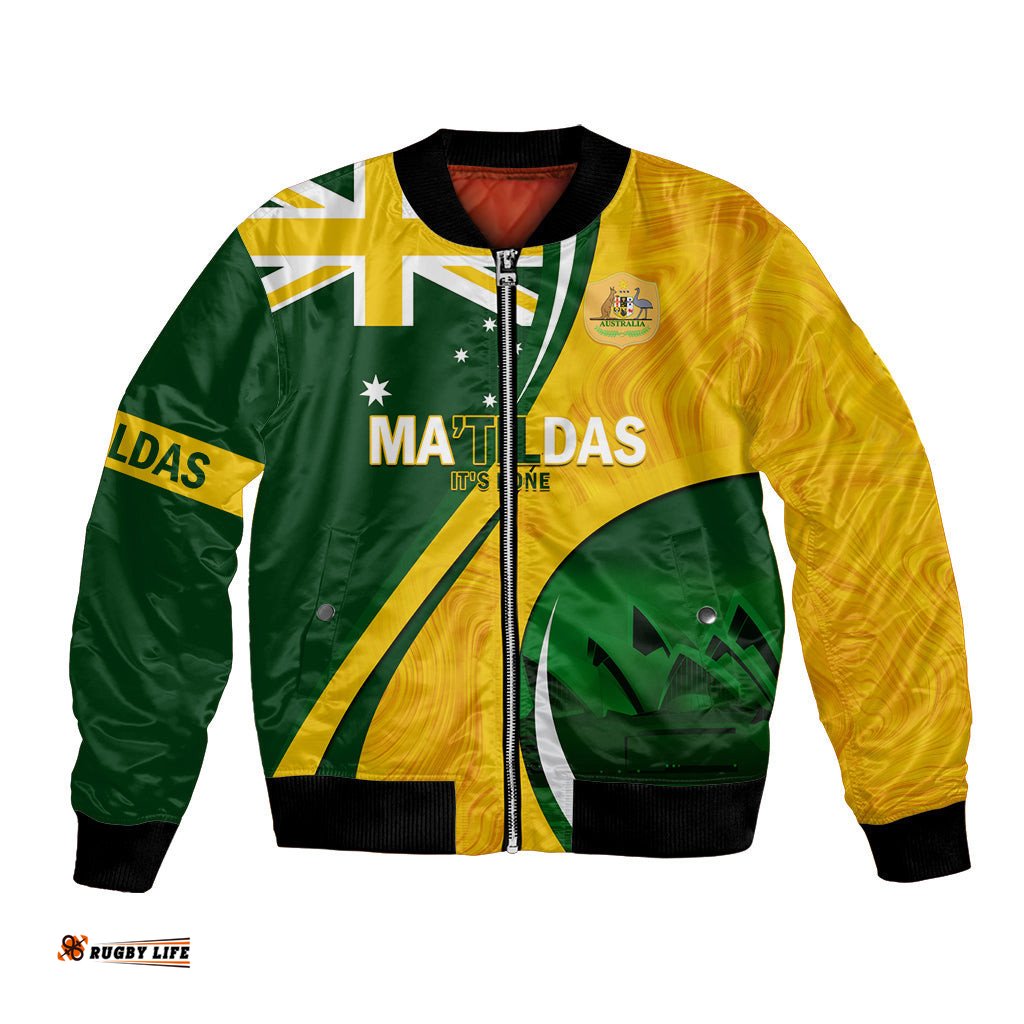Matildas Soccer Bomber Jacket 2024 Happy Australia Day Kangaroo Aussie Proud - National Color