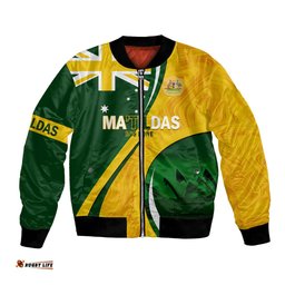 Matildas Soccer Bomber Jacket 2024 Happy Australia Day Kangaroo Aussie Proud - National Color