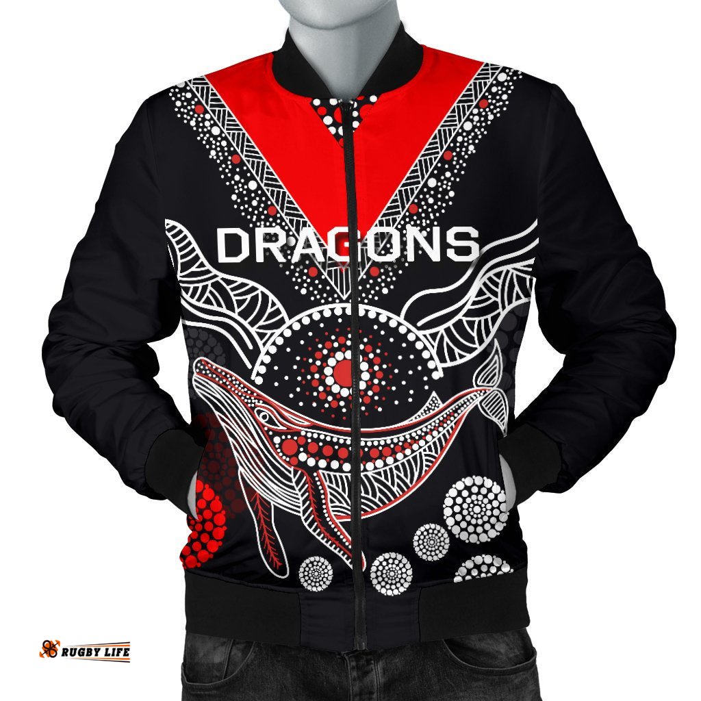 St. George Illawarra Dragons Men Bomber Jacket Aboriginal
