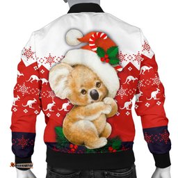 Christmas Bomber Jacket - Koala Jacket Kangaroo Symbol Snowflakes - Men