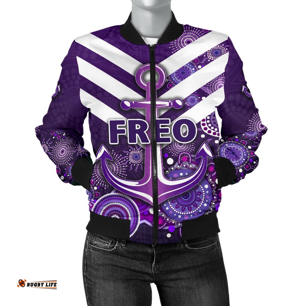 Fremantle Bomber Jacket For Women Dockers Indigenous Freo
