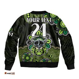 Custom Personalised NRL Canberra Raiders Rugby 1981 Aboriginal Bomber Jacket