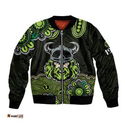 Custom Personalised NRL Canberra Raiders Rugby 1981 Aboriginal Bomber Jacket