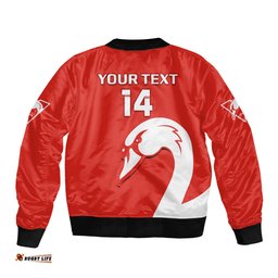 Personalised Sydney Swans Football Bomber Jacket Go Swannies Sporty Style