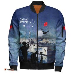 Australia Anzac Day Bomber Jacket - At The Going Down Of The Sun Bomber Jacket