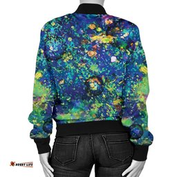 Australia Bomber Jacket - Opal Gemstone Jacket Art Colors - Women