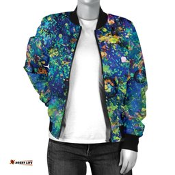Australia Bomber Jacket - Opal Gemstone Jacket Art Colors - Women