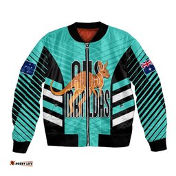 Custom Australia Soccer Bomber Jacket Go Matildas Dynamic - Turquoise