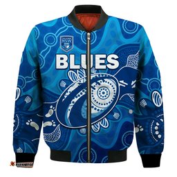 NSW Blues Bomber Jacket New South Wales Aboriginal Art