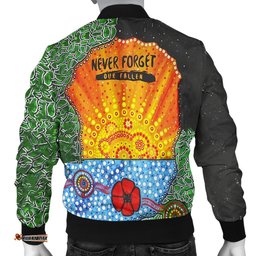 Anzac Day Men Bomber Jacket - Lest We Forget Poppy