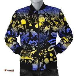 Australia Bomber Jacket - Australian Aboriginal Golden Wattle - Men