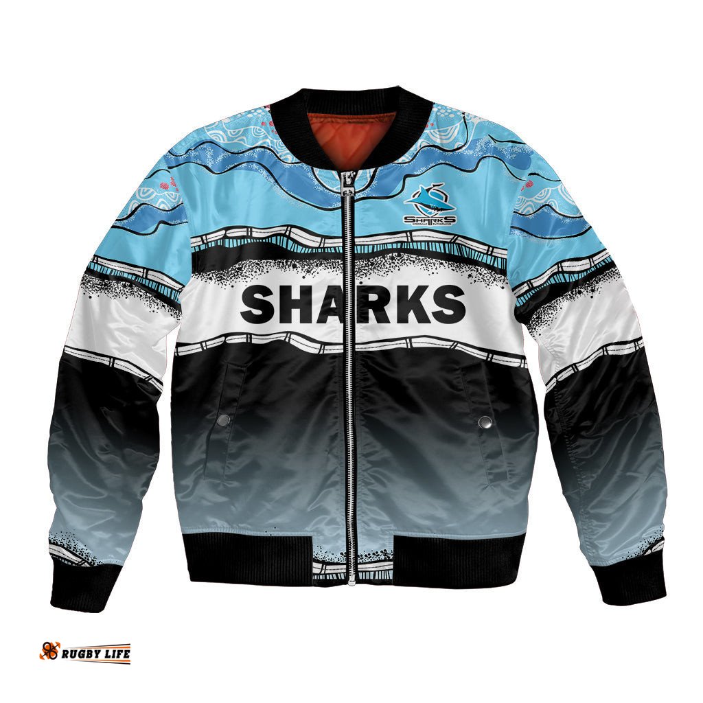 Cronulla-Sutherland Sharks Rugby Bomber Jacket Simple Style