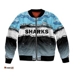 Cronulla-Sutherland Sharks Rugby Bomber Jacket Simple Style