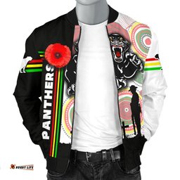 Penrith Panthers Men's Bomber Jacket Anzac Day Power Style