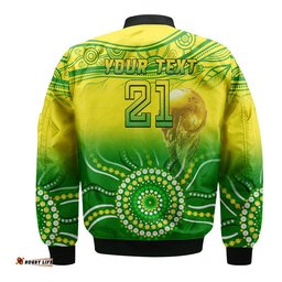 Custom Personalised Australia Soccer Socceroos Go Champions Bomber Jacket