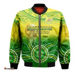 Custom Personalised Australia Soccer Socceroos Go Champions Bomber Jacket