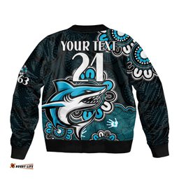 Custom Personalised NRL Cronulla-Sutherland Sharks Rugby Sharkies 1963 Aboriginal Bomber Jacket