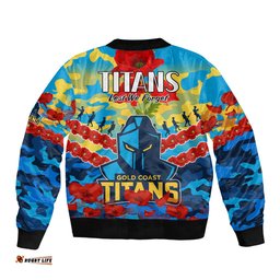 Titans Rugby ANZAC Bomber Jacket Lest We Forget