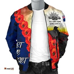 Anzac Lest We Forget Men's Bomber Jacket - All Gave Some, Some Gave All
