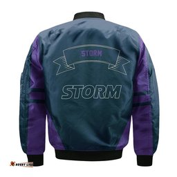 Melbourne Storm Bomber Jacket Flame Ball - NRL